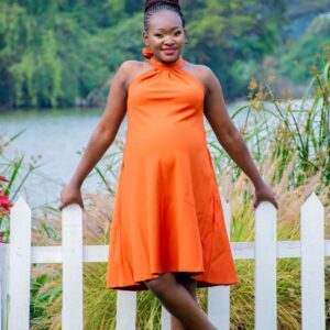 Women’s Halter Neck A-Line Dress – Sleeveless Cocktail & Party Wear