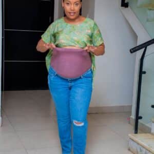 Stylish Stretch Maternity Jeans with Adjustable Belly Support – Comfortable Pregnancy Denim Pants