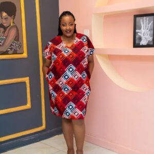 Classy African Print Maternity Short Dress – Comfortable Ankara Pregnancy Wear for Baby Showers, Photoshoots & Everyday Elegance
