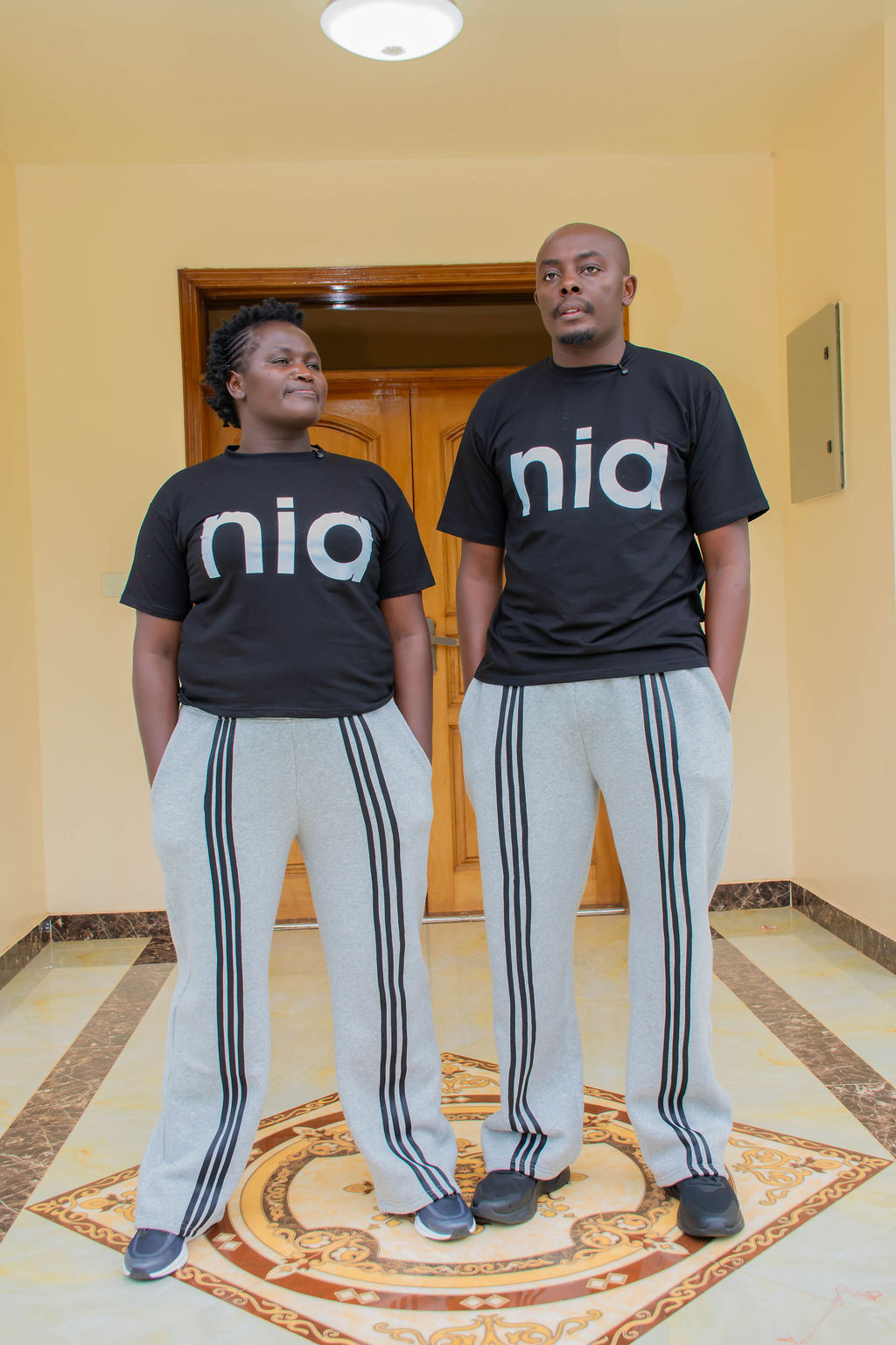 NIA Luxe Stripe Fleece Tracksuit Set – Custom Unisex Three-Piece Sweat Suit Set - Image 24