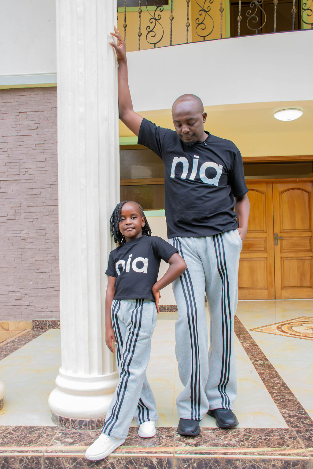 NIA Luxe Stripe Fleece Tracksuit Set – Custom Unisex Three-Piece Sweat Suit Set - Image 26