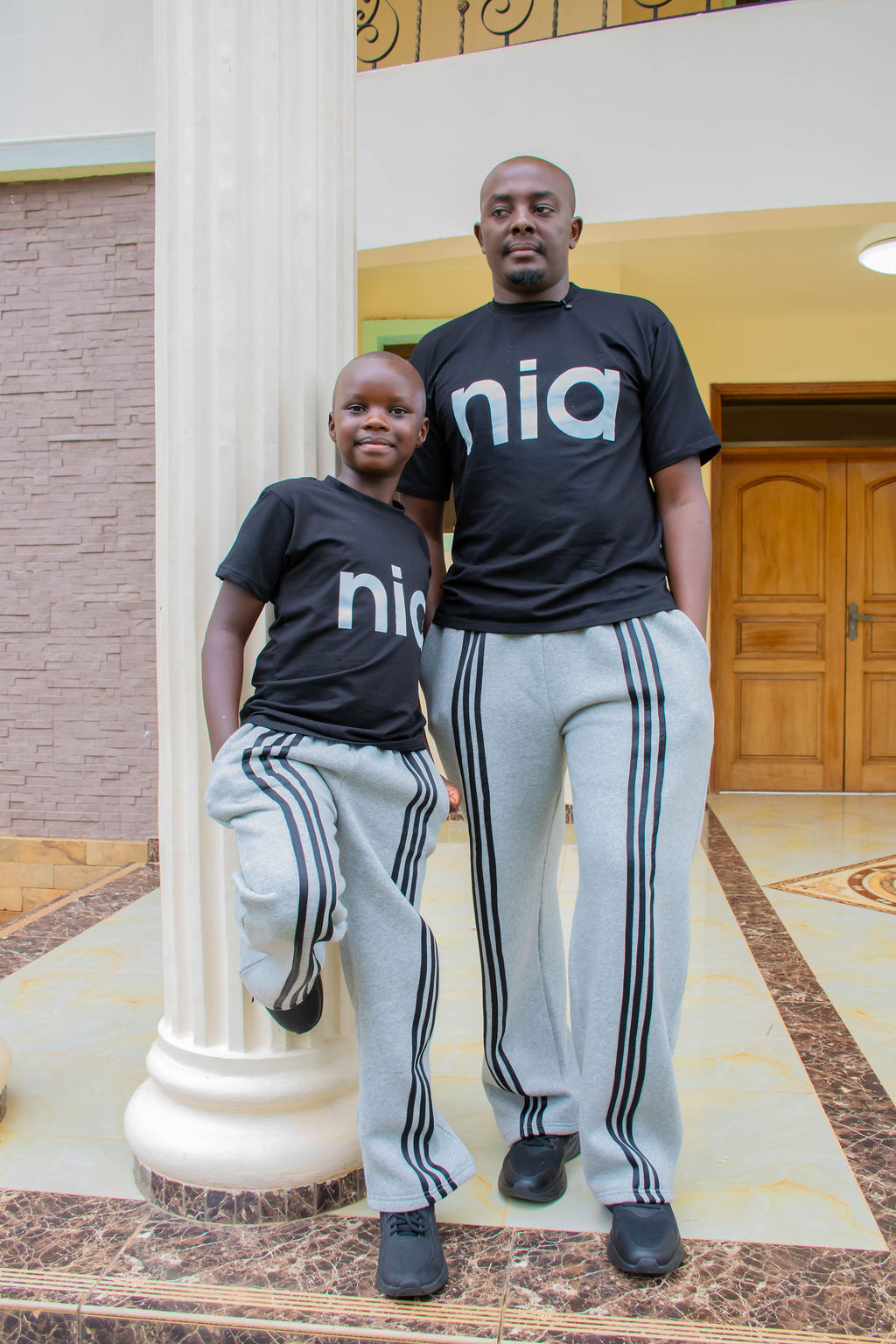 NIA Luxe Stripe Fleece Tracksuit Set – Custom Unisex Three-Piece Sweat Suit Set - Image 18
