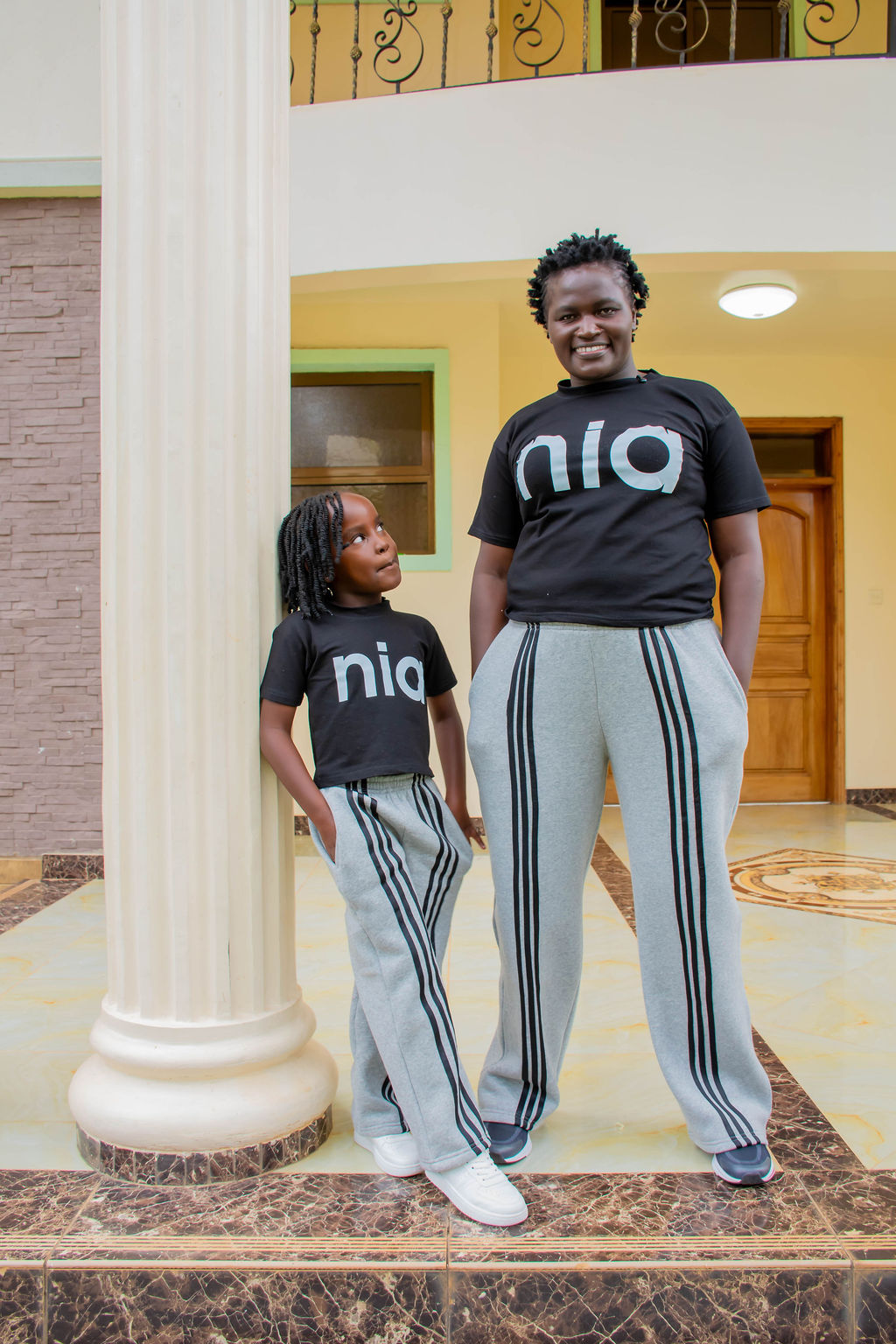 NIA Luxe Stripe Fleece Tracksuit Set – Custom Unisex Three-Piece Sweat Suit Set - Image 14
