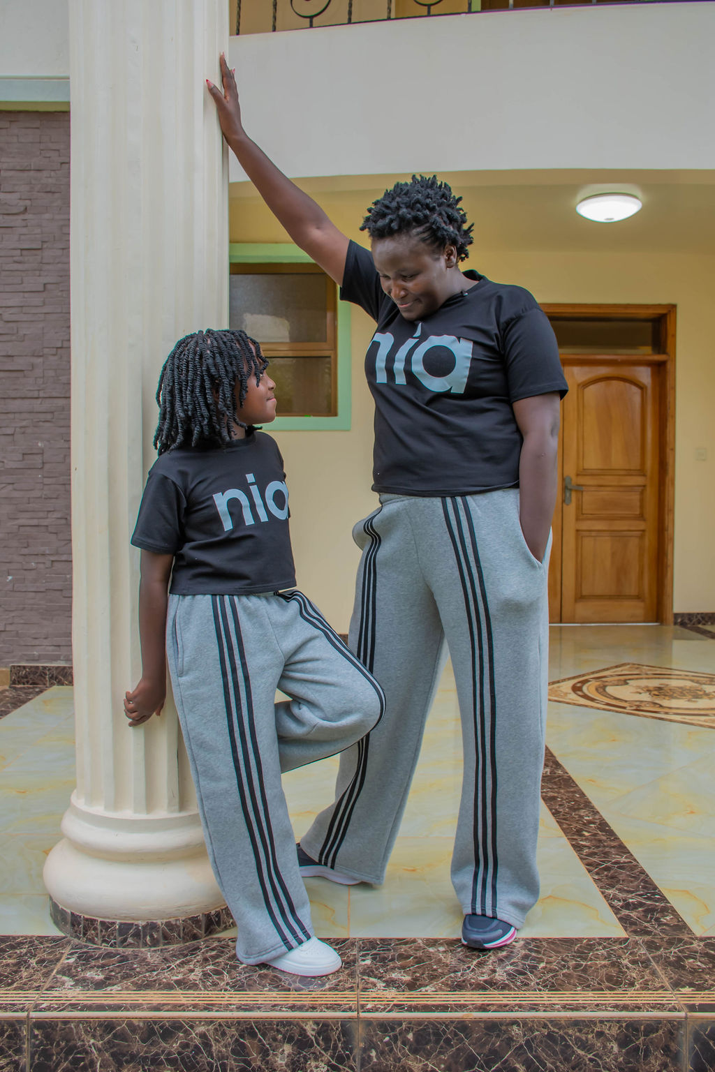 NIA Luxe Stripe Fleece Tracksuit Set – Custom Unisex Three-Piece Sweat Suit Set - Image 12