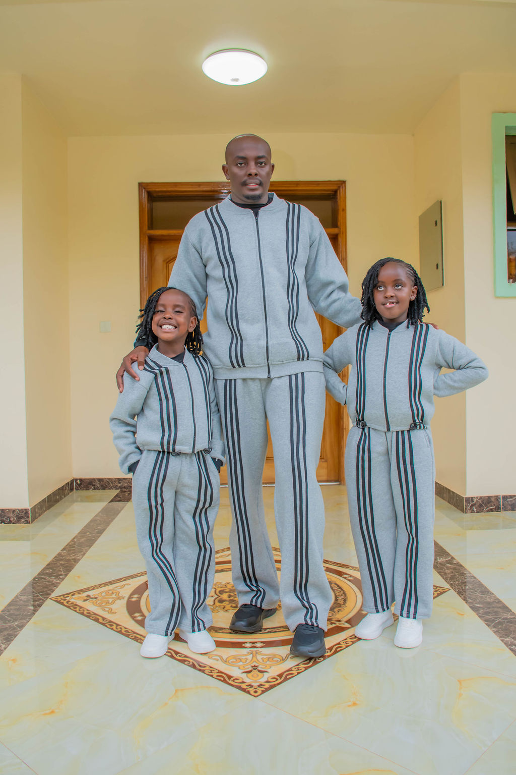 NIA Luxe Stripe Fleece Tracksuit Set – Custom Unisex Three-Piece Sweat Suit Set - Image 10