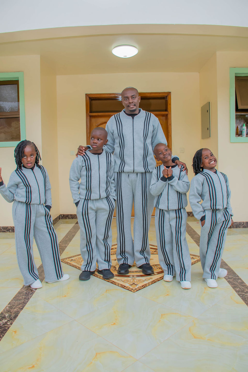 NIA Luxe Stripe Fleece Tracksuit Set – Custom Unisex Three-Piece Sweat Suit Set - Image 8