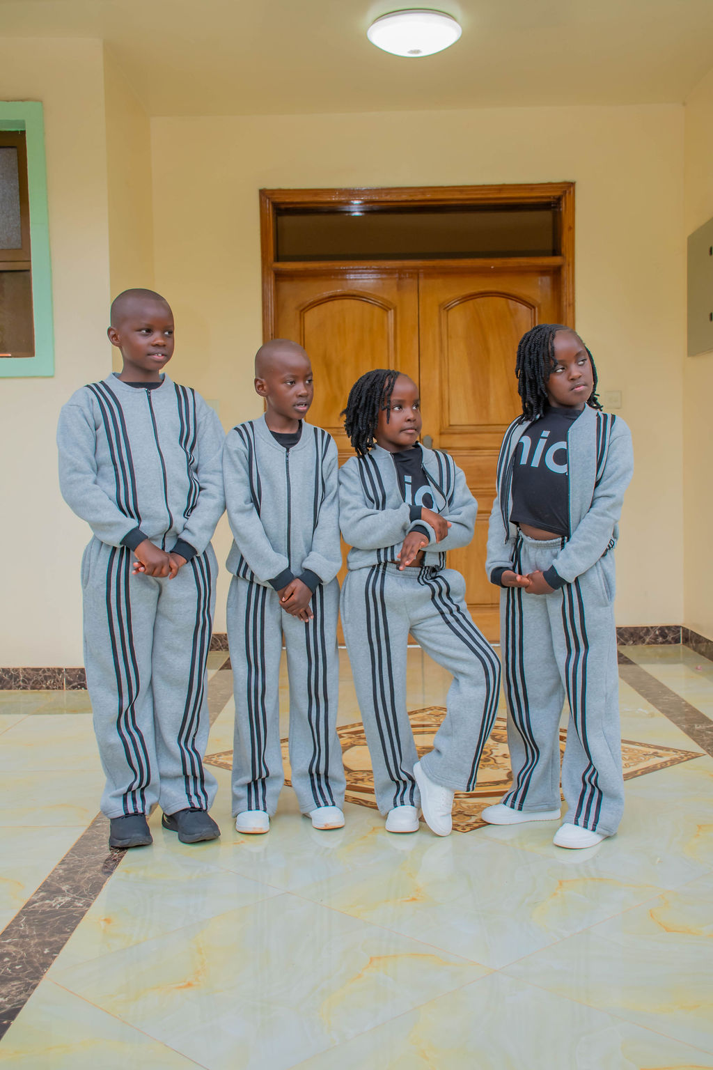 NIA Luxe Stripe Fleece Tracksuit Set – Custom Unisex Three-Piece Sweat Suit Set - Image 7