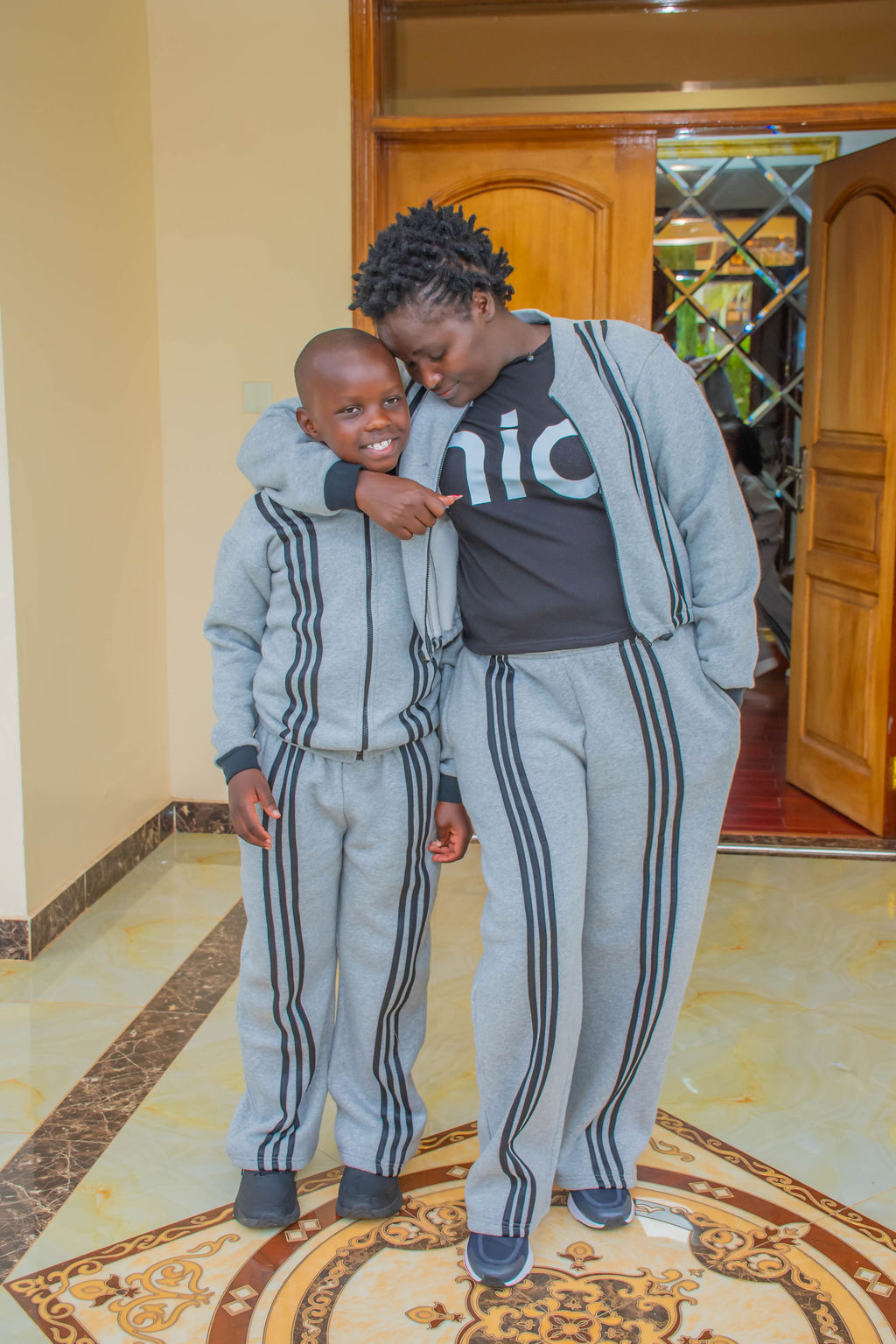 NIA Luxe Stripe Fleece Tracksuit Set – Custom Unisex Three-Piece Sweat Suit Set - Image 6