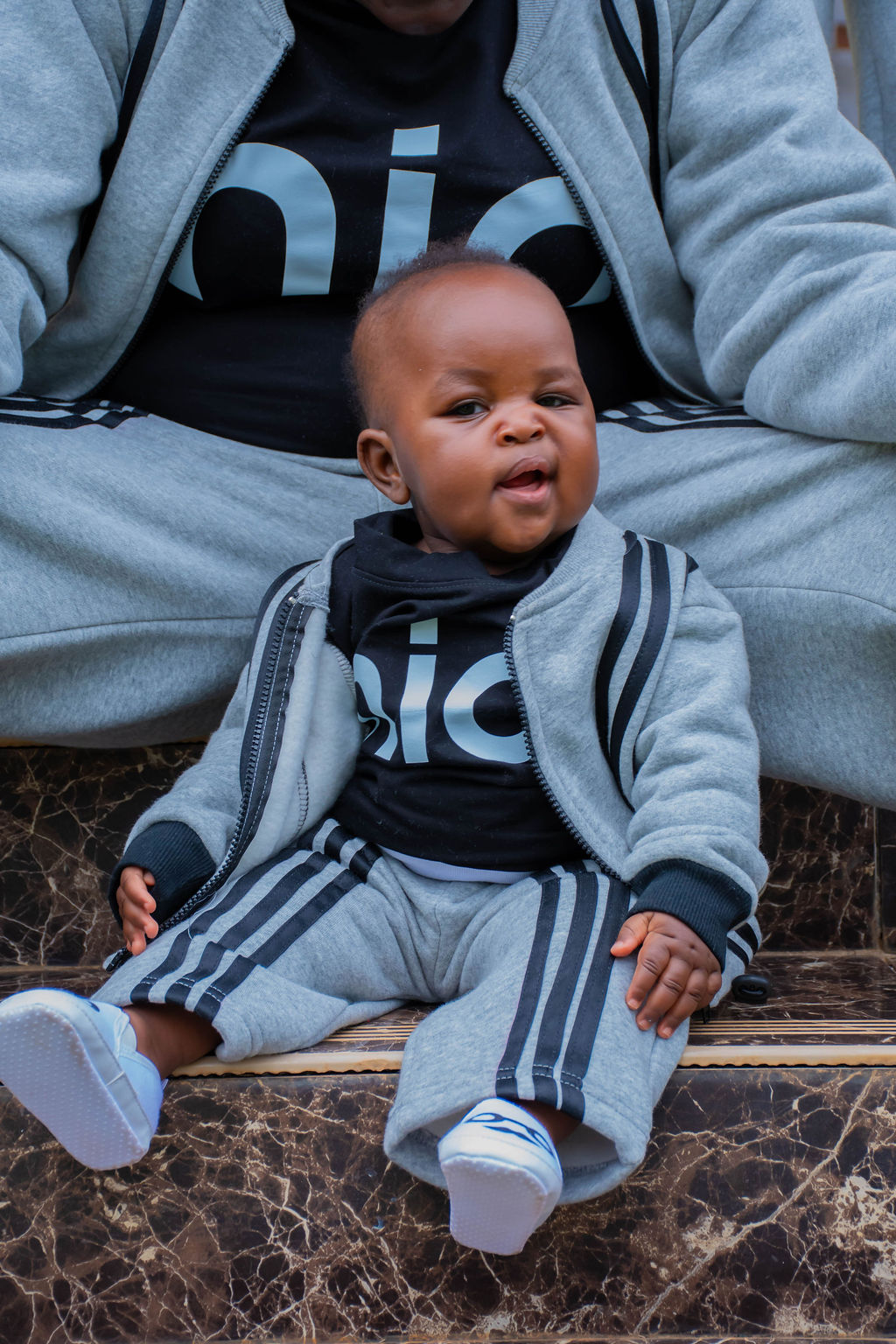 NIA Luxe Stripe Fleece Tracksuit Set – Custom Unisex Three-Piece Sweat Suit Set - Image 5