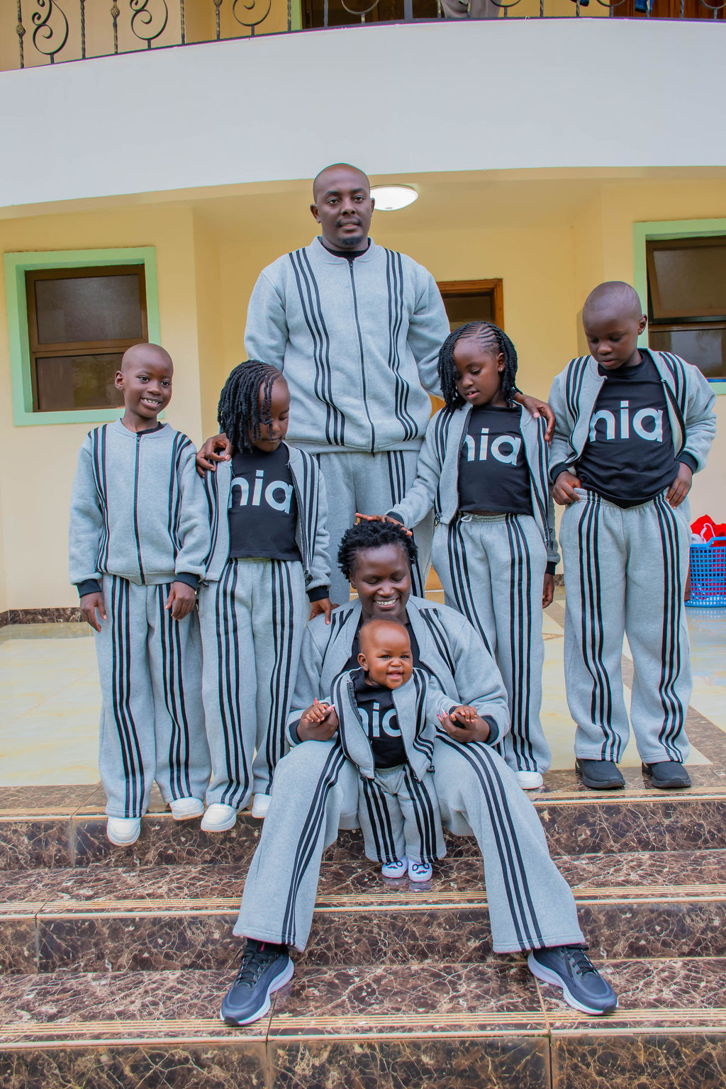 NIA Luxe Stripe Fleece Tracksuit Set – Custom Unisex Three-Piece Sweat Suit Set