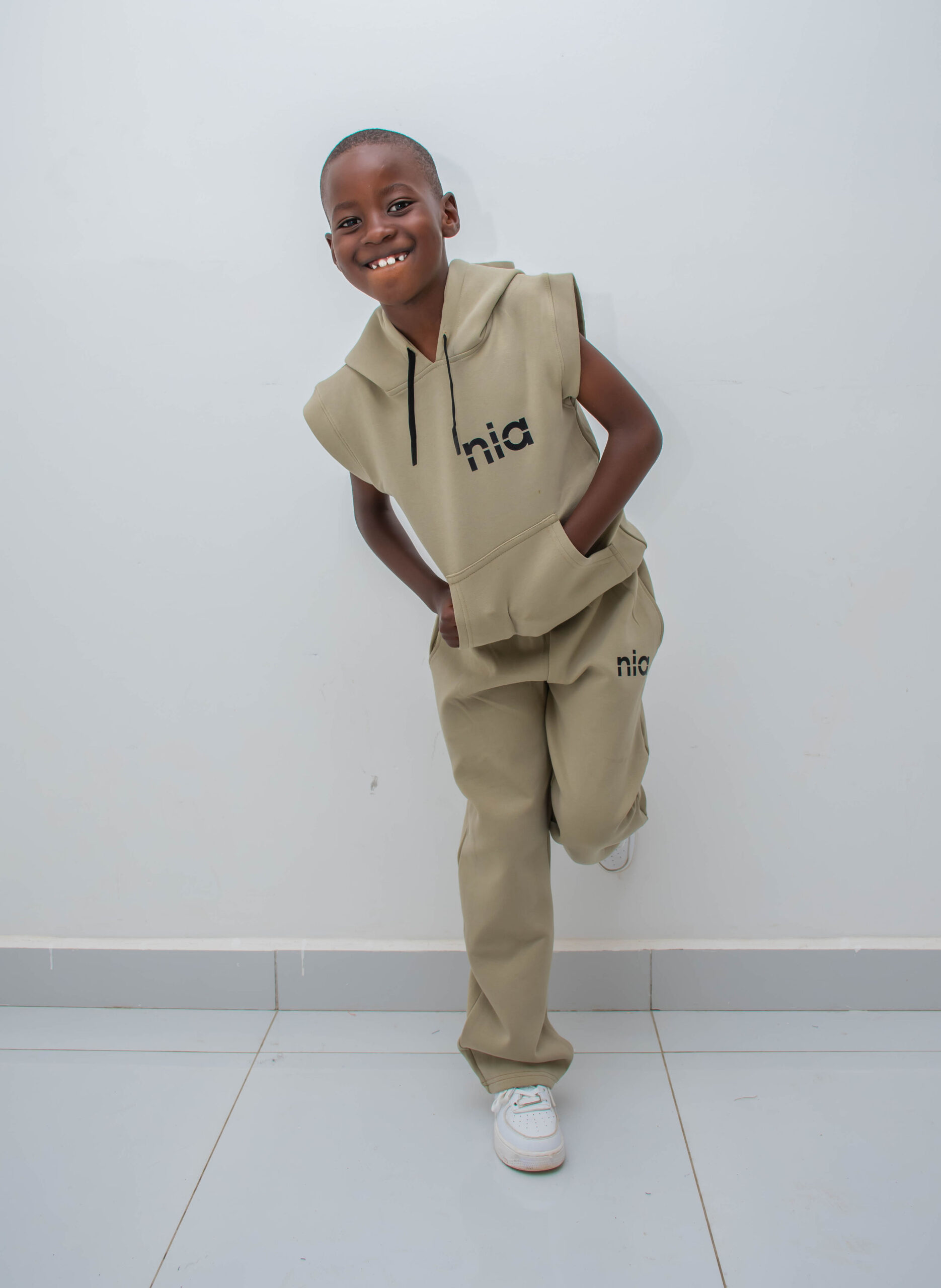 Custom Kids Sleeveless Hoodie & Sweatpants Set | Premium Children's Casual Wear - Image 19