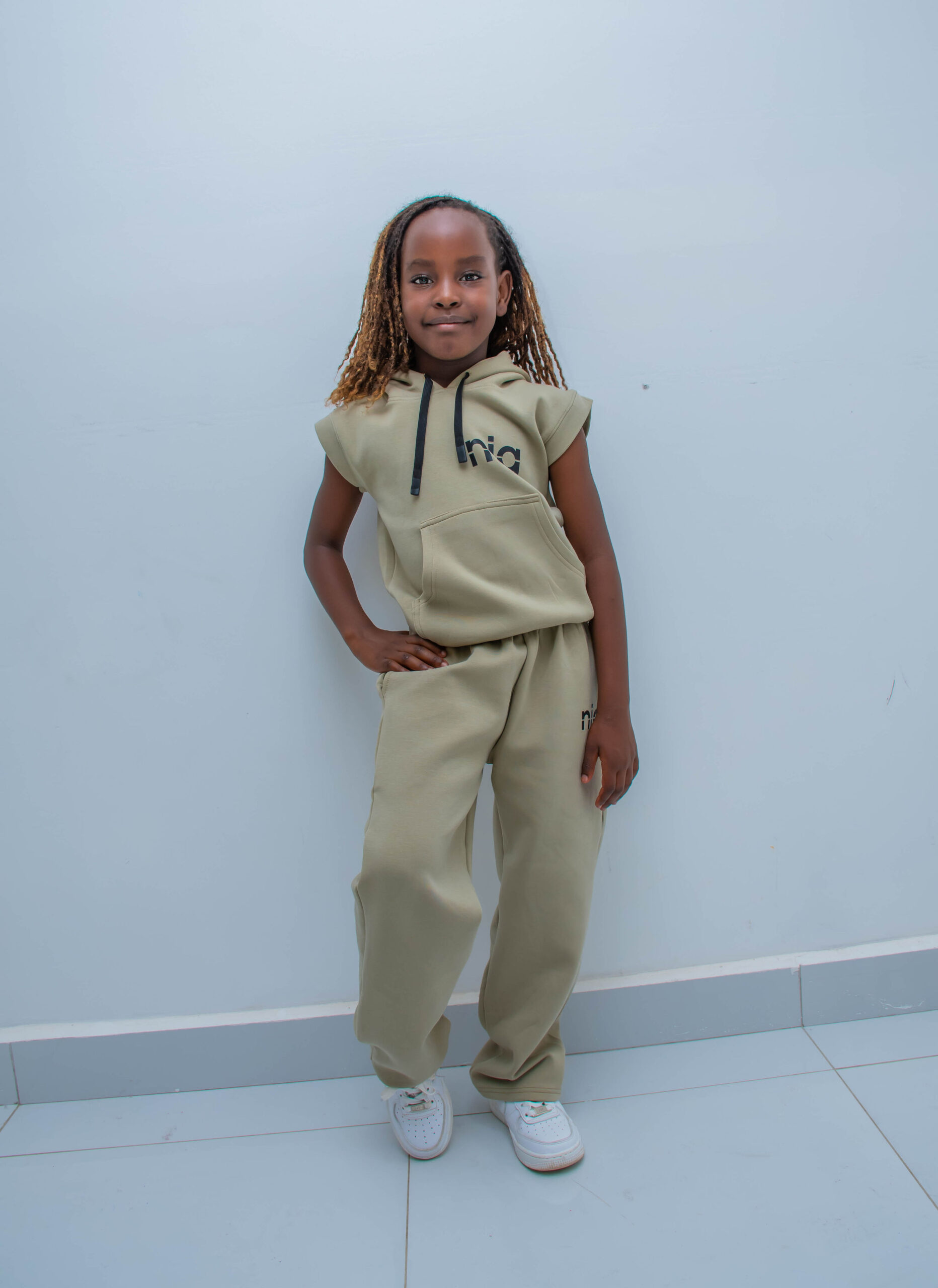 Custom Kids Sleeveless Hoodie & Sweatpants Set | Premium Children's Casual Wear - Image 12
