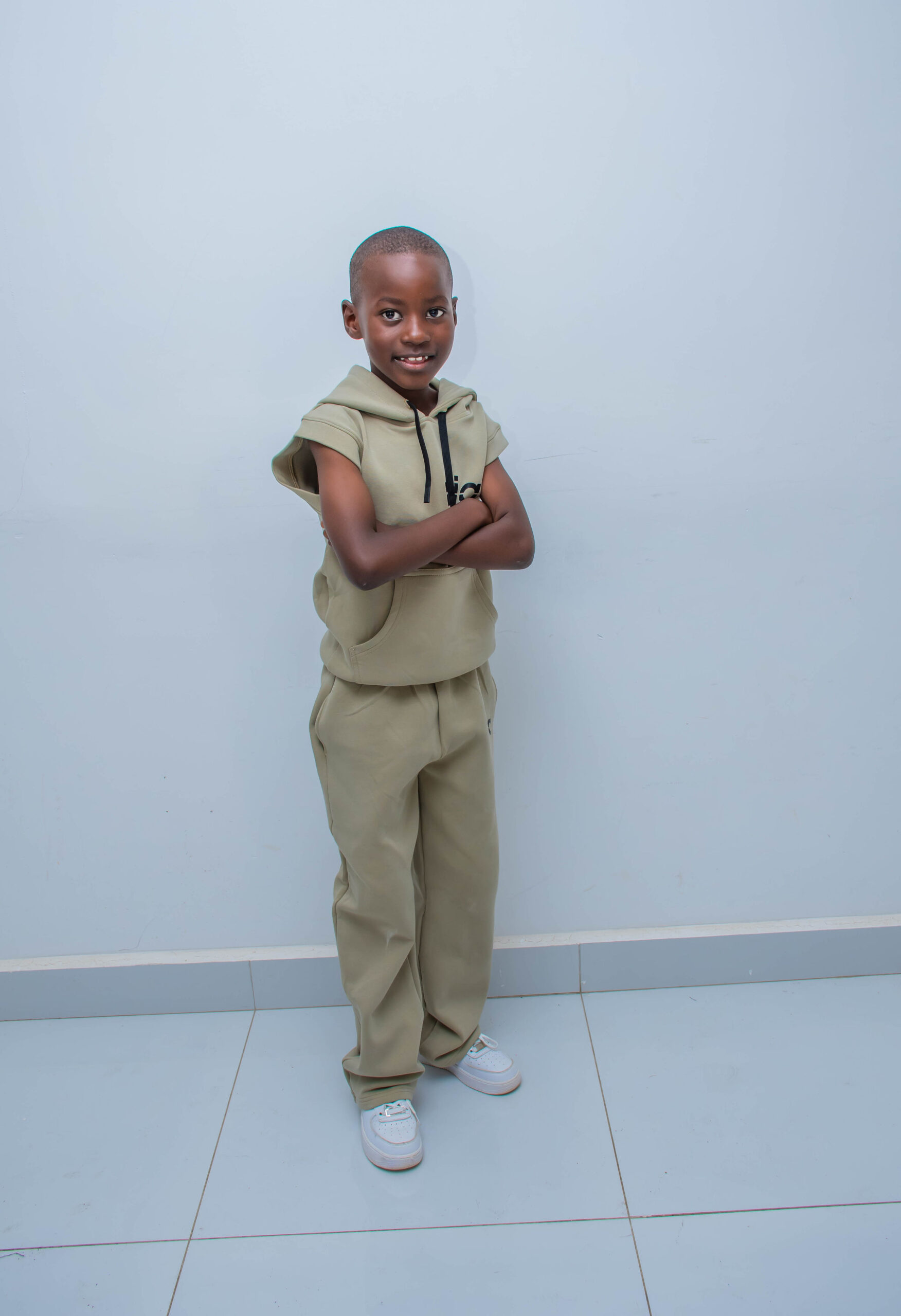 Custom Kids Sleeveless Hoodie & Sweatpants Set | Premium Children's Casual Wear - Image 3