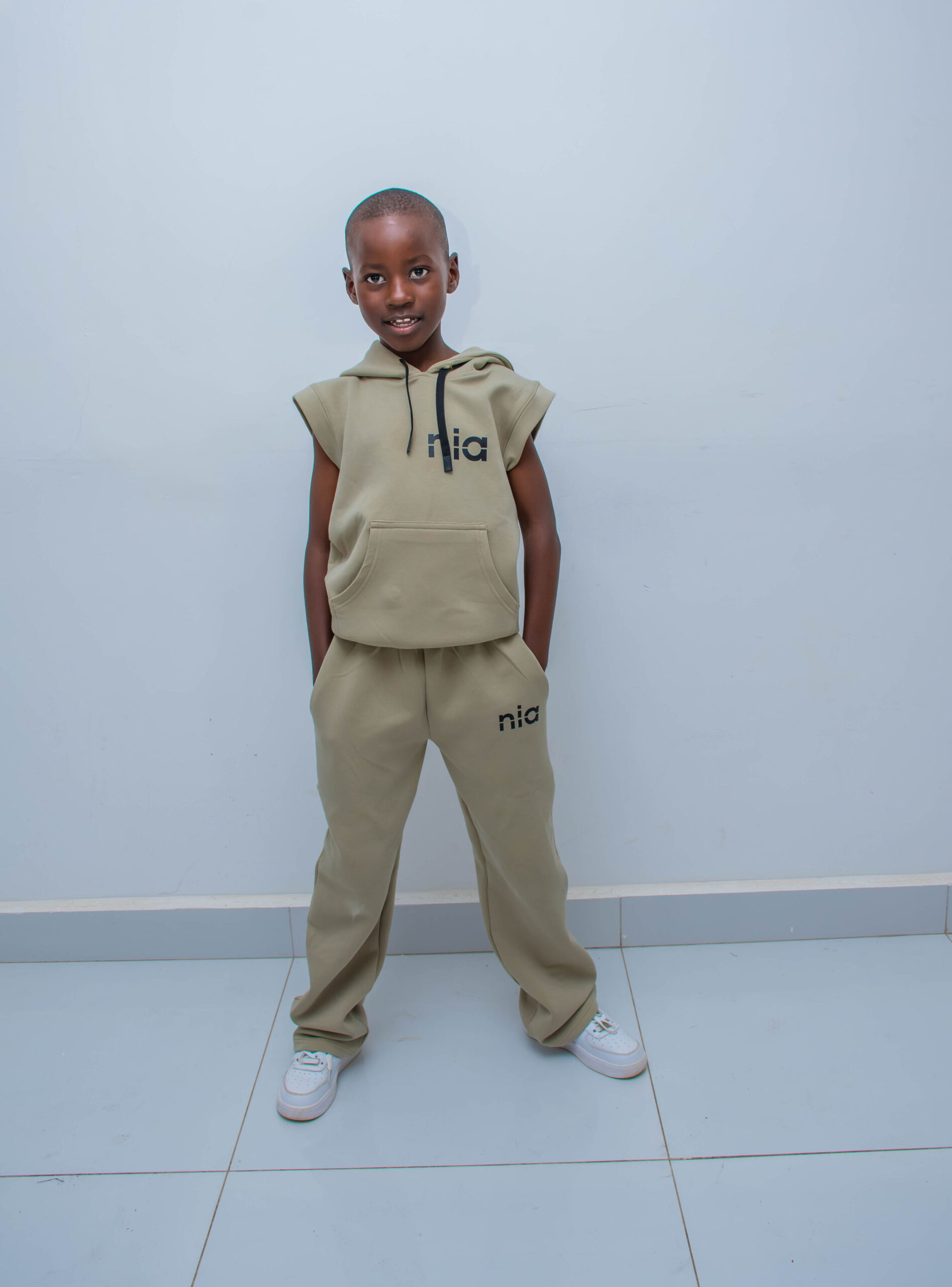 Custom Kids Sleeveless Hoodie & Sweatpants Set | Premium Children's Casual Wear - Image 5