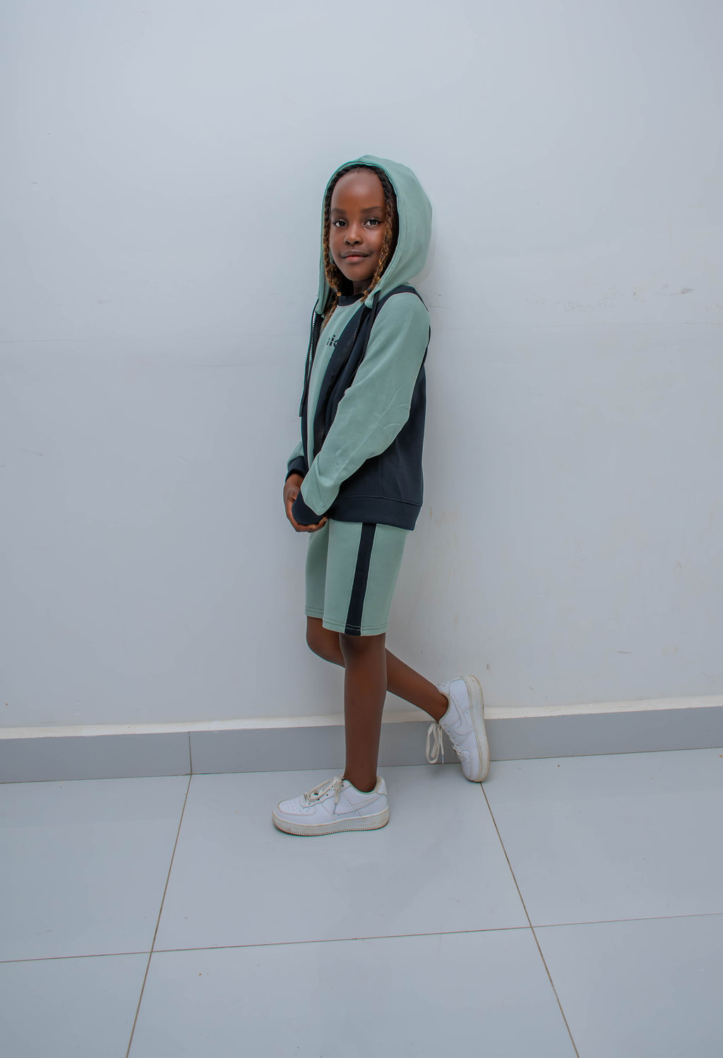 Kids Matching Hoodie Dress Set | Custom Zip Hoodie & Casual Dress Outfit - Image 15