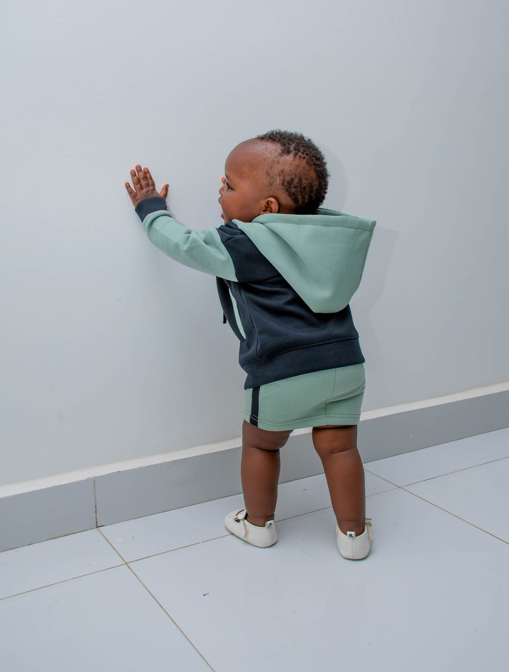Kids Matching Hoodie Dress Set | Custom Zip Hoodie & Casual Dress Outfit - Image 3