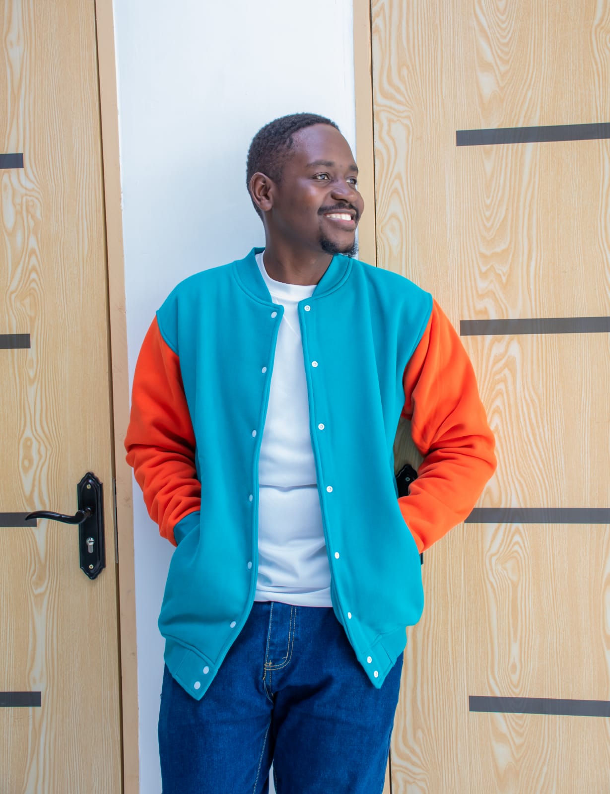 Custom Color Block Varsity Jacket Kenya | Personalized Premium Bomber Jacket - Image 4