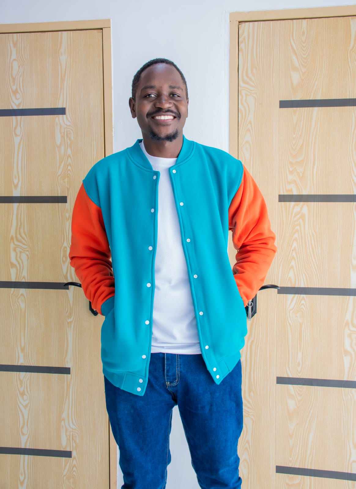 Custom Color Block Varsity Jacket Kenya | Personalized Premium Bomber Jacket - Image 3