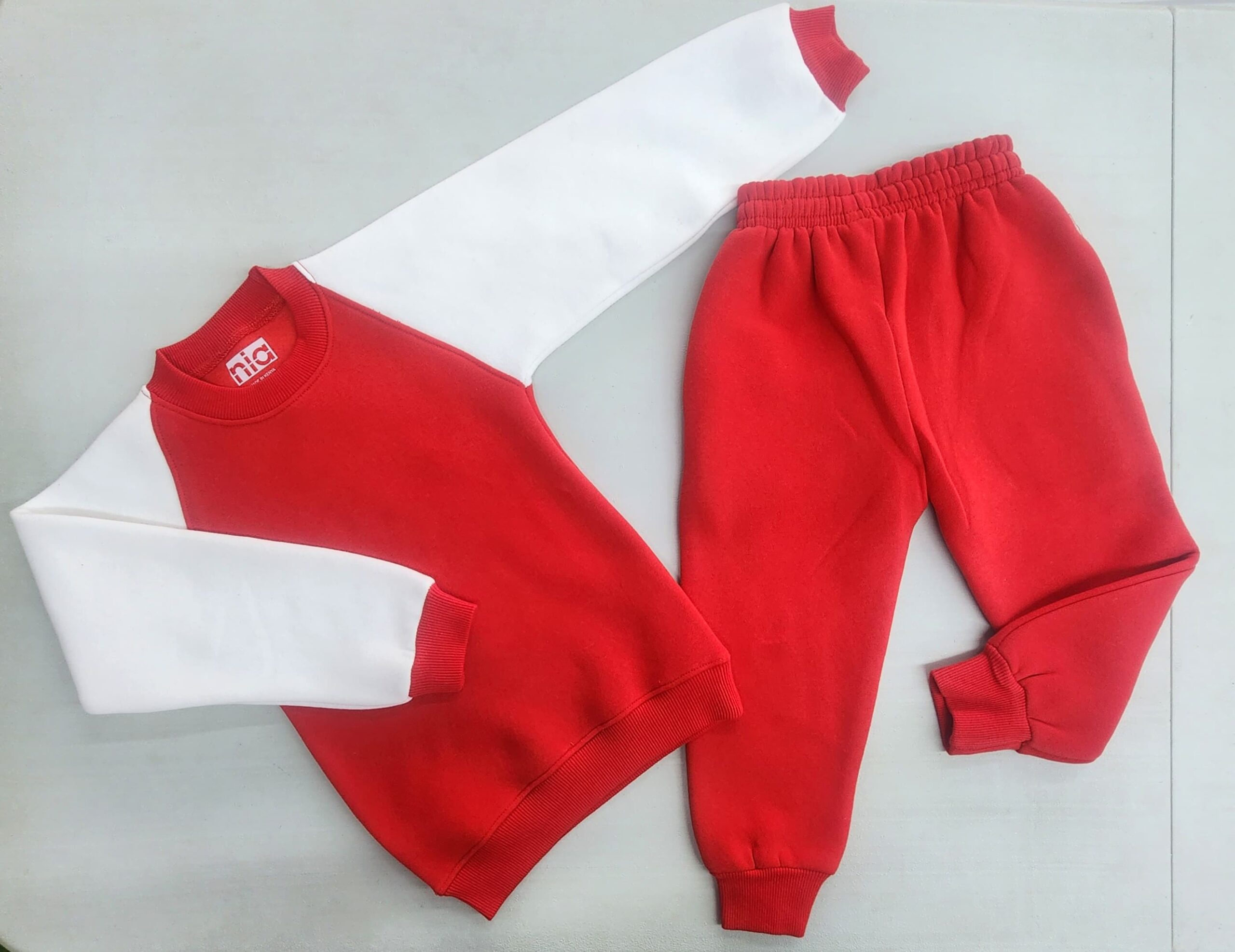 Custom Contrast Panel Sweatshirt & Jogger Set | Personalized Two-Tone Sweatsuit