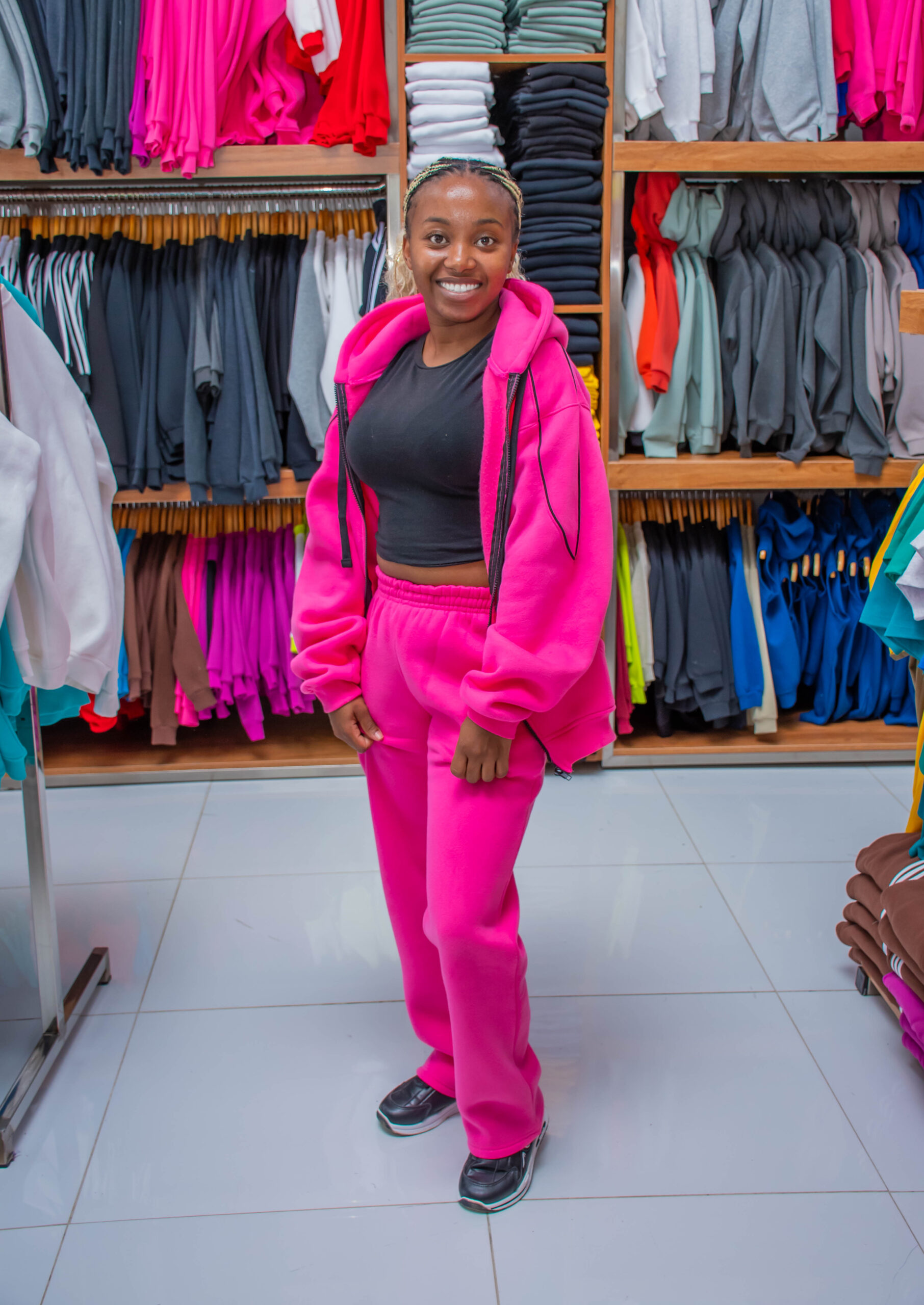 Women’s Zip-Up Hoodie & Sweatpants Set | Matching Casual Tracksuit